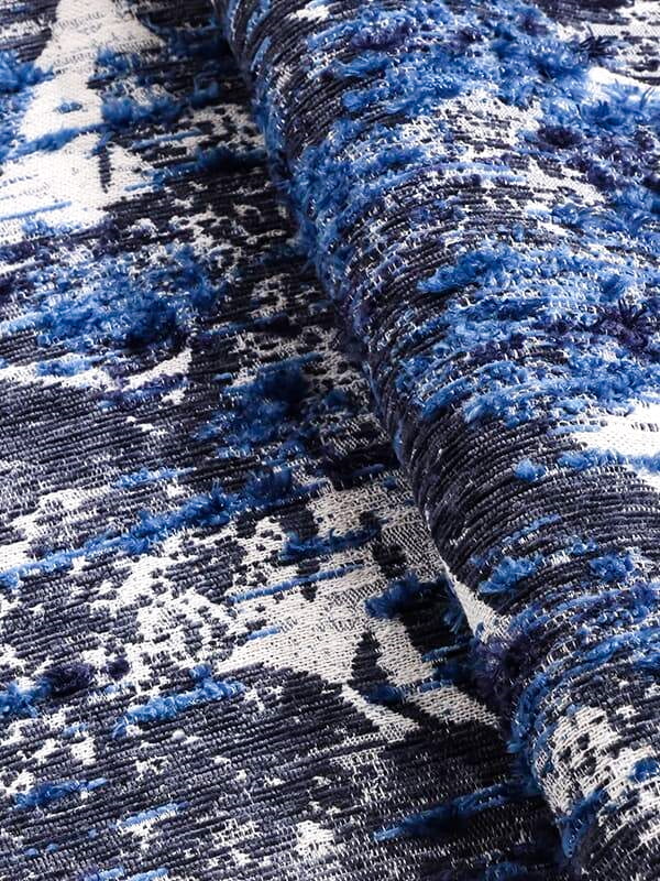 OCEAN Blue - پارچه ژاکارد انتزاعی Hued